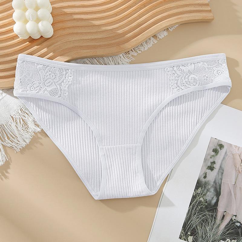 

Women s Underwear Made of Pure Cotton Low Waist Briefs Sexy Lace Breathable Seamless Women s Triangle Panties L
