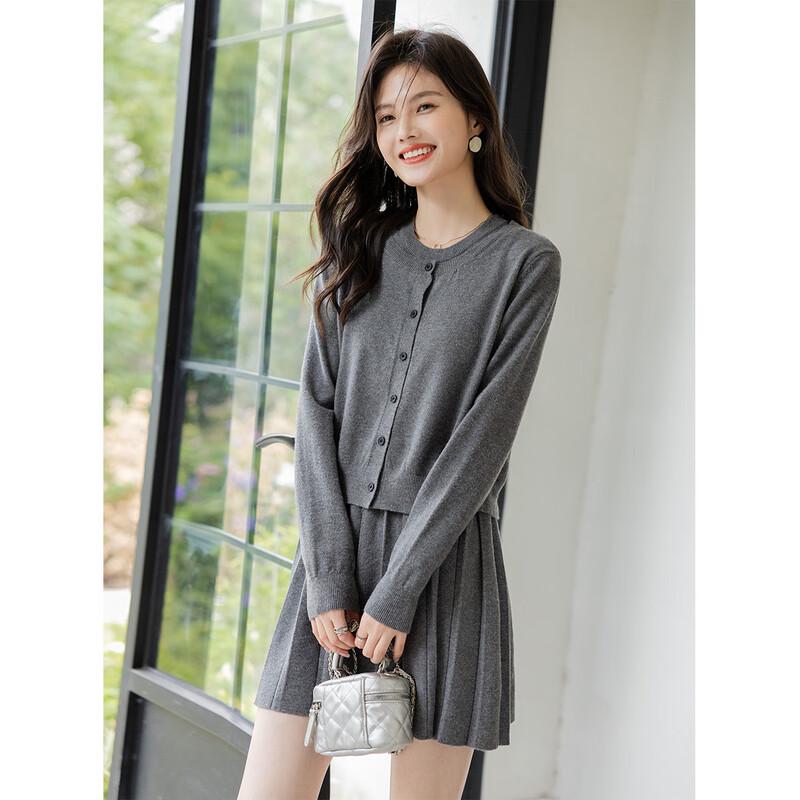 Mocana Women's Fashion Knitted Cardigan & Short Dress Set