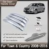 Chrysler Town & Country 2008~2016 Lancia Voyager Grand için Kapı Kolu Kapağı Krom Dış Tasarım Çıkartması Araba Aksesuarları 4'lü Set