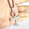 Ancient Egypt Cross-Pendant Necklace Animal Amulet-Charm Clavicle Chain Personality Stainless Steel Chain Jewelry Gift