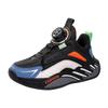 24 Autumn and Winter Classmates, Boys' Sports Shoes, Rotating Buckle, Fleece, Wear-resistant Leather Surface, Lightweight, Medium and Older 