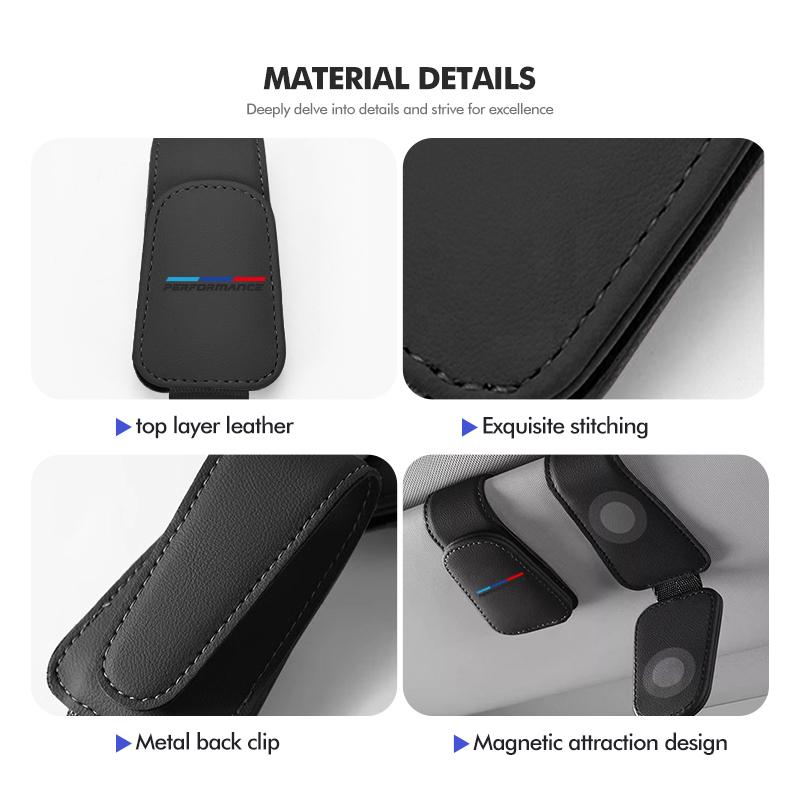 Drswk4 Car Sunglasses Holder Magnetic Portable Ticket Card Clip Auto Accessories For BMW X1 X3 X4 X5 X7 G20 G38 F20 F39 F48 E46 E60 E36