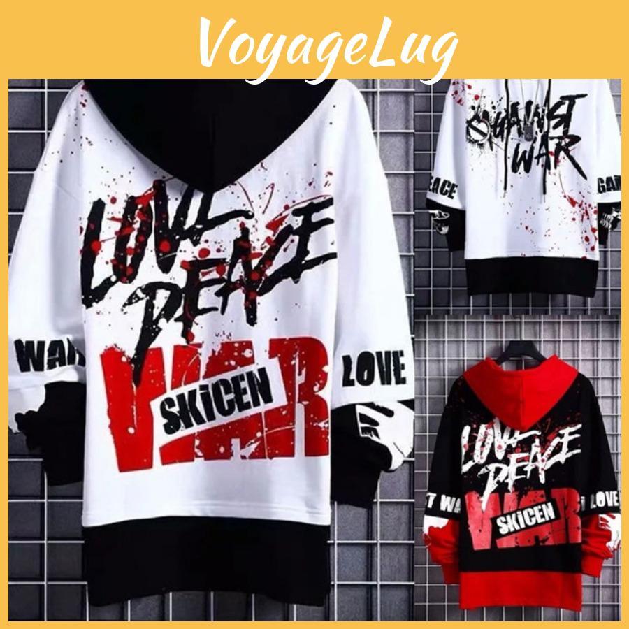 Letter Men Fashion Hoodies Casual Printed Mens Sweatshirt Street Style Man Hooded Pullover Loose Sports Sweatshirts