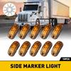 Amber LED Oval Side Marker Lights Truck Trailer Clearance Light Waterproof EOA