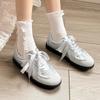 Fashion Autumn Women Ballet Flats 2025 New Fashion Vintage Casual Shoes Non-slip Retro Lace Up Outdoor Leisure Shoe Vulcanized Shoes