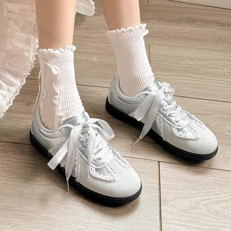 Fashion Autumn Women Ballet Flats 2025 New Fashion Vintage Casual Shoes Non-slip Retro Lace Up Outdoor Leisure Shoe Vulcanized Shoes