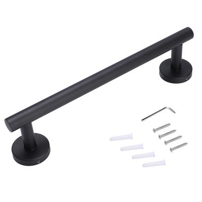 30cm Edelstahl Schwarz Gebürstet Einzelhandtuchstange Ablage Halter Badezimmer Aufbewahrungsorganizer