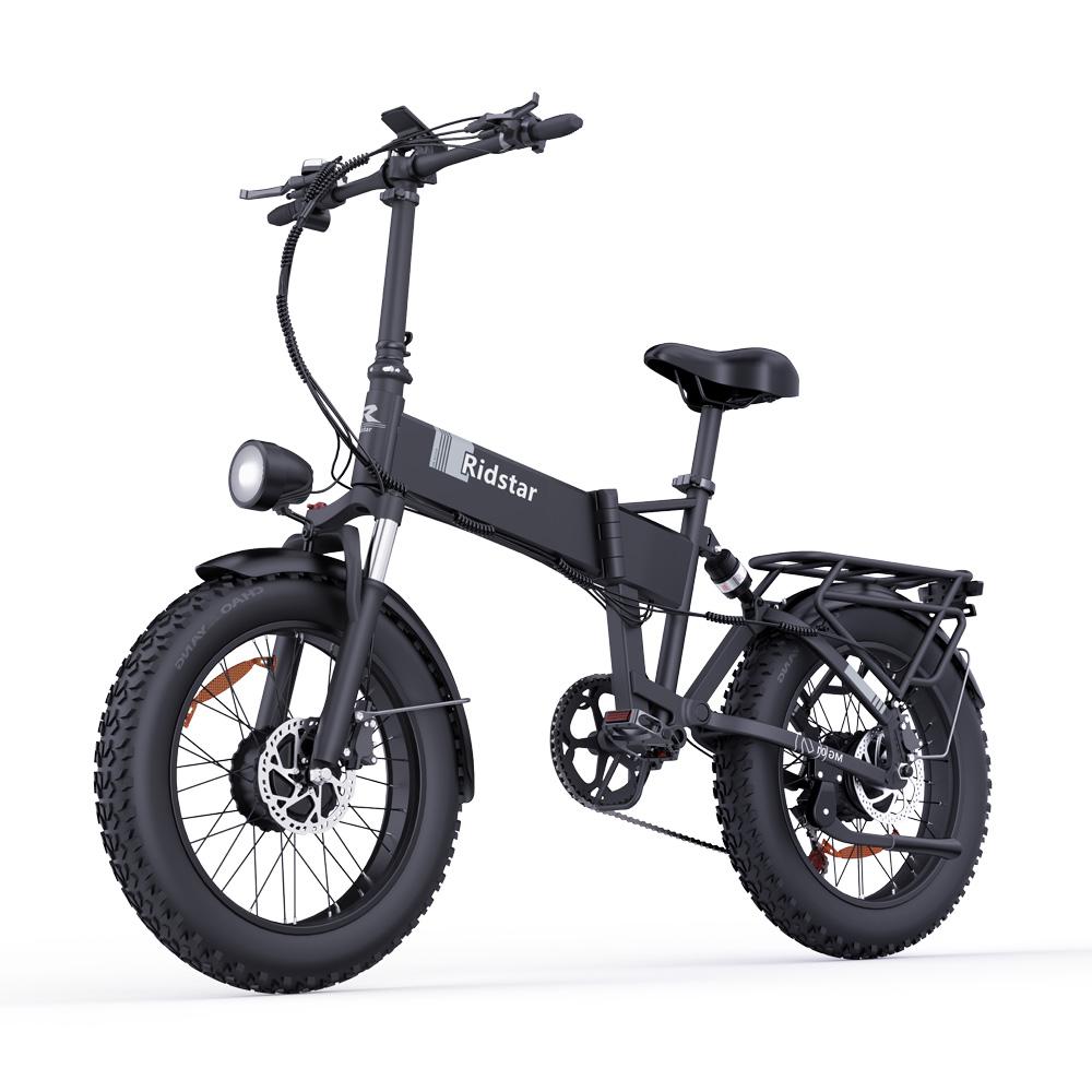 Ridstar H20 Pro Electric Bike, 20" Fat Tire, Dual 1000W, 48V 23Ah, Max Speed 50KM/H, Shimano 7-Speed, Hydraulic Brakes, Full Suspension