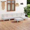 Day and Night - Day and Night Garden Furniture Set 6 Pieces Solid White Pine Wood