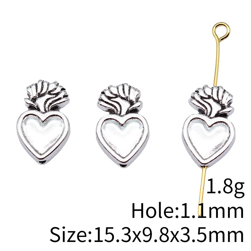 Heart Loose Beads For Valentine Bracelet Necklace DIY Vintage Jewelry Making Supplies For Charm
