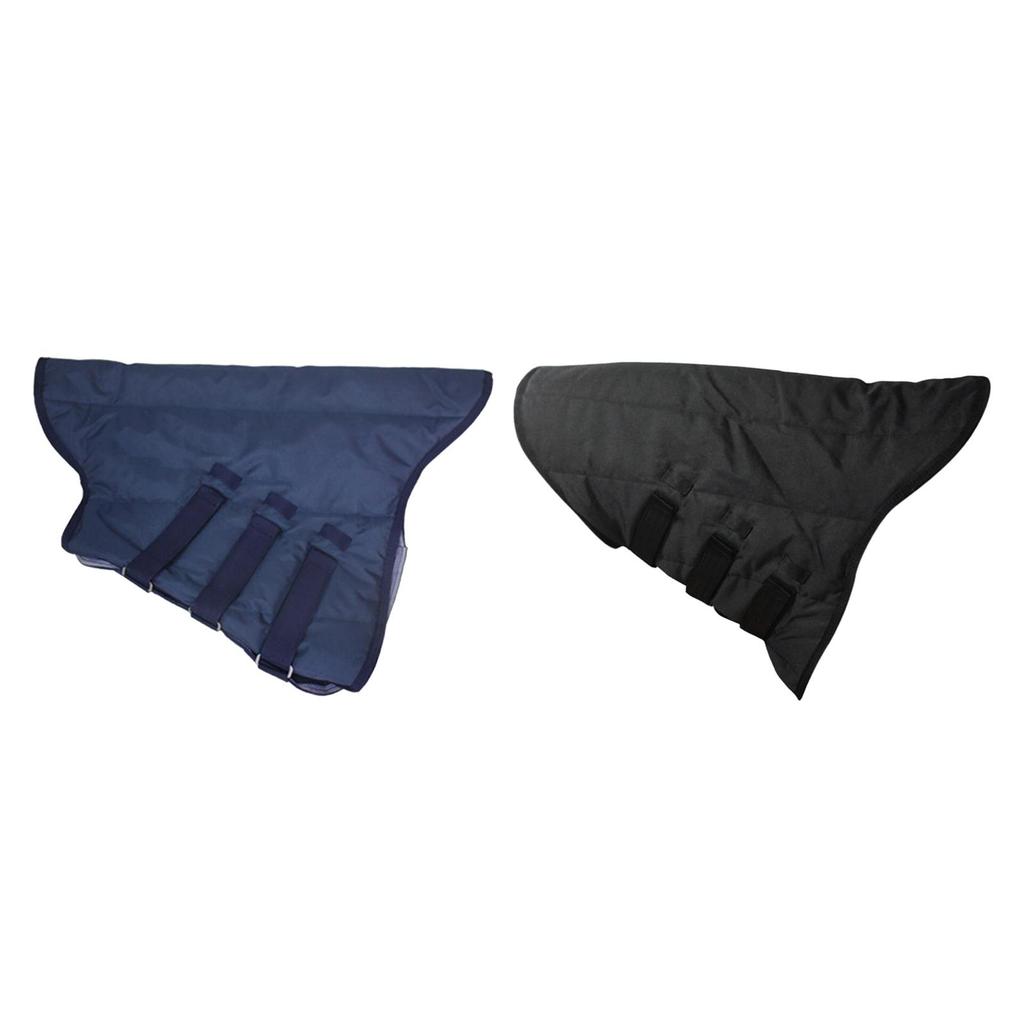 Waterproof Horse Neck Cover Thickened Filled Neck Warmer Protector with Three Straps for Cold Weather Equestrian Riding