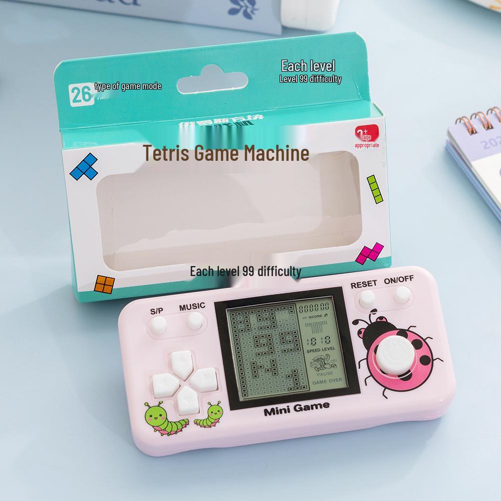 Classic Retro Handheld Tetris Game Console for Kids