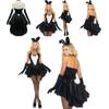 Elegant Backless Women's Bunny Rabbit Cosplay Tuxedo Halloween Outfit Fancy Dress