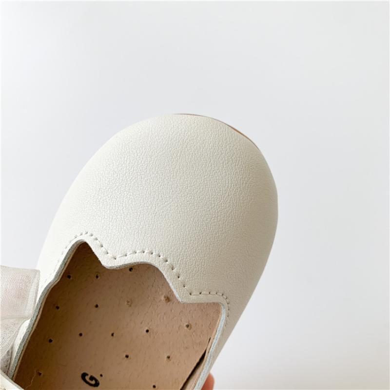Tenis Girls Leather Shos Spring Autumn New Soft Soled Little Girl Princess Shoe Toddler Performance Fashion Lace Pearl Kids Shoe