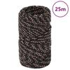 Vidaxl Linka Żeglarska, Czarna, 2 Mm, 25 M, Polipropylen