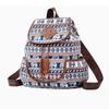 1Pc New Ethnic Style Multi-pocket Backpack Female Mori Foreign Style Large Capacity Canvas Schoolbag Casual Outdoor Small Backpack