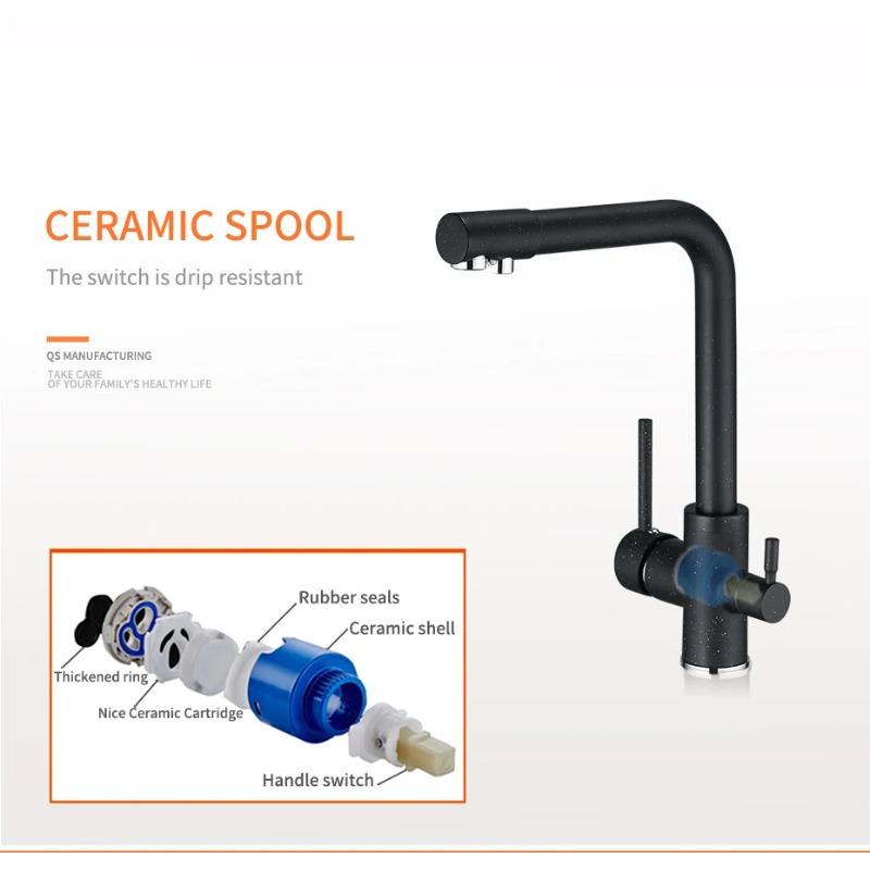 Filter Kitchen Faucets Deck Mounted Mixer Tap 360 Rotation with Water Purification Features Mixer Tap Crane For Kitchen WF-0175