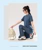 Women's Summer Sportswear Set: Lapel Short Sleeve Top & Loose Long Pants, Plus Size, Casual Two-Piece Running Suit