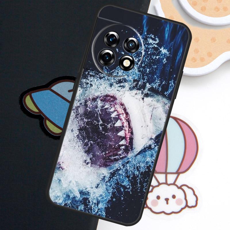 Ocean Whale Shark Tooth Fish Case For OnePlus Nord N30 N20 CE 5 3 4 Lite OnePlus 15 13 12 11 9 8 10 Pro 10T 13R 15R Cover