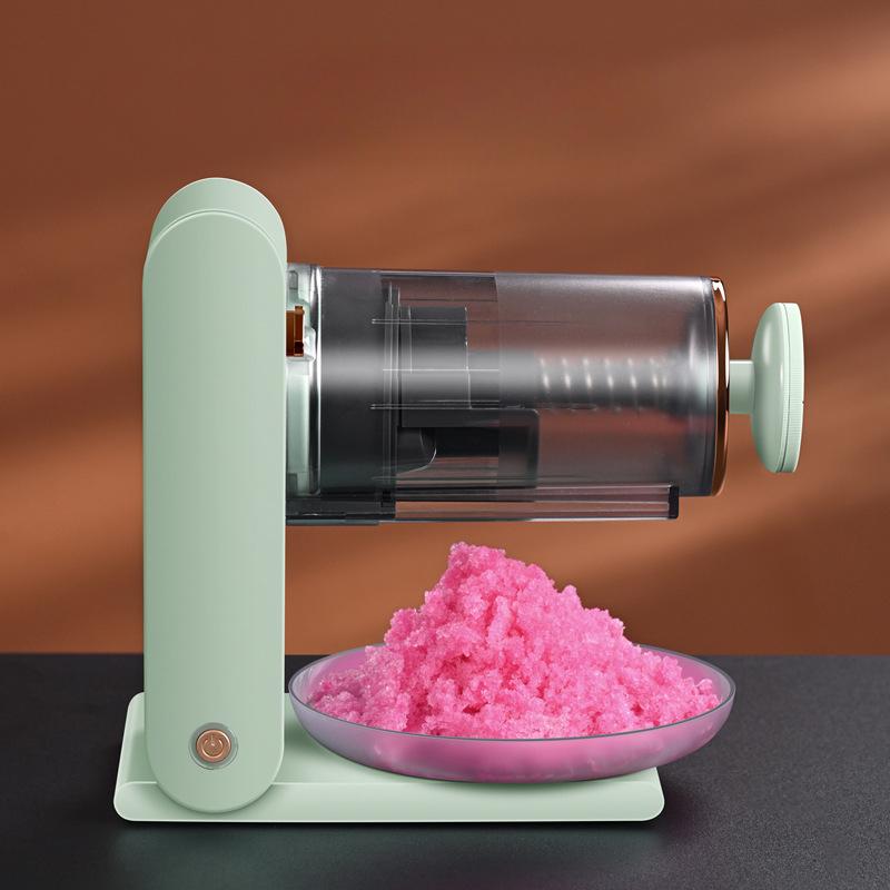 Kitchen Ice Grinder Household Small Shaved Machine Fully Automatic Wireless Portable Electric Cream Food Crusher Manual Dining