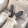 Spring Men Canvas Casual Shoes Trend Checkered Flat Skate Shoes Street Cool Slip-on Loafers