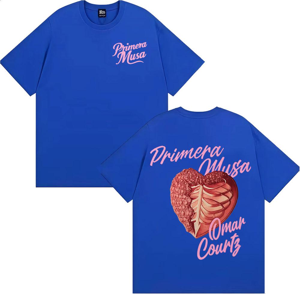 Rapper Omar Courtz Primera Musa 2025 Graphic Tshirts Mens Clothing Fashion Hip Hop T Shirt Cotton Comfort High Quality Tshirt