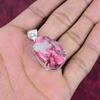 Pink Thulite Gemstone Pendant 925 Sterling Silver Jewelry, Handmade Antique Pendant Jewelry, Gift For Mother