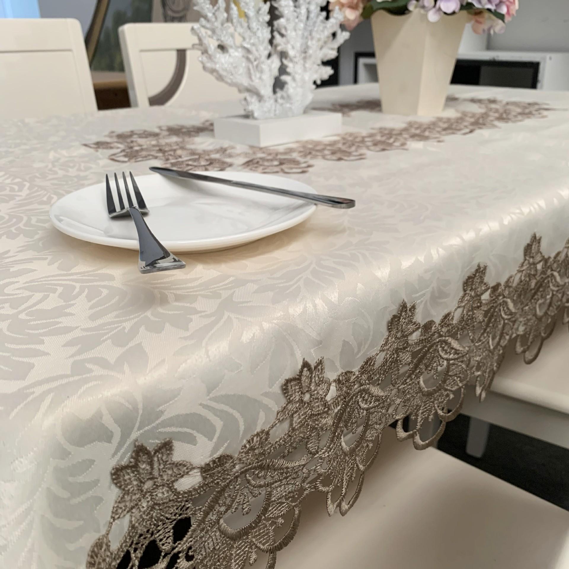 

Европейская скатерть для журнального столика Ins Style Simple Household Прямоугольная жаккардовая вышитая ткань Кружевная скатерть 85X85