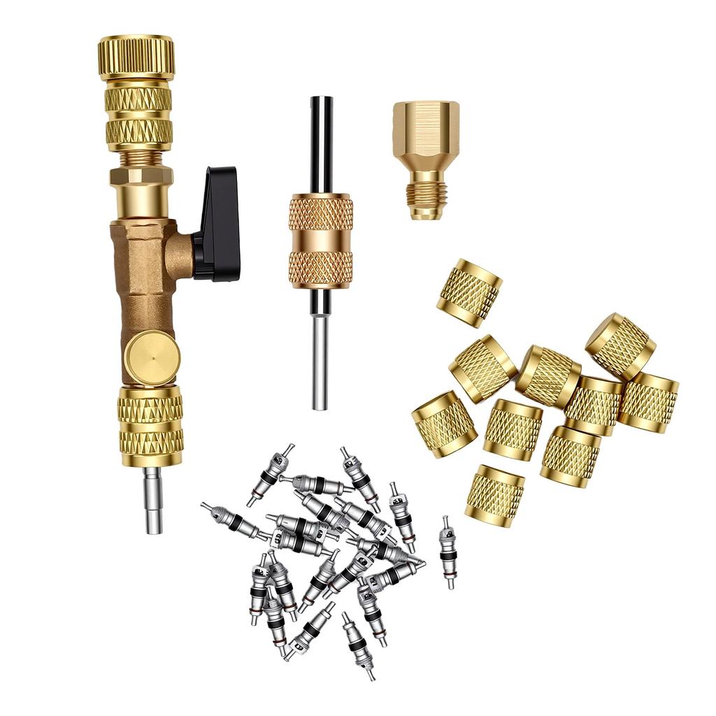AC Valve Core Removal Tool 1 4in 5 16in SAE Interface Valve Core Remover Installer for Maintenance