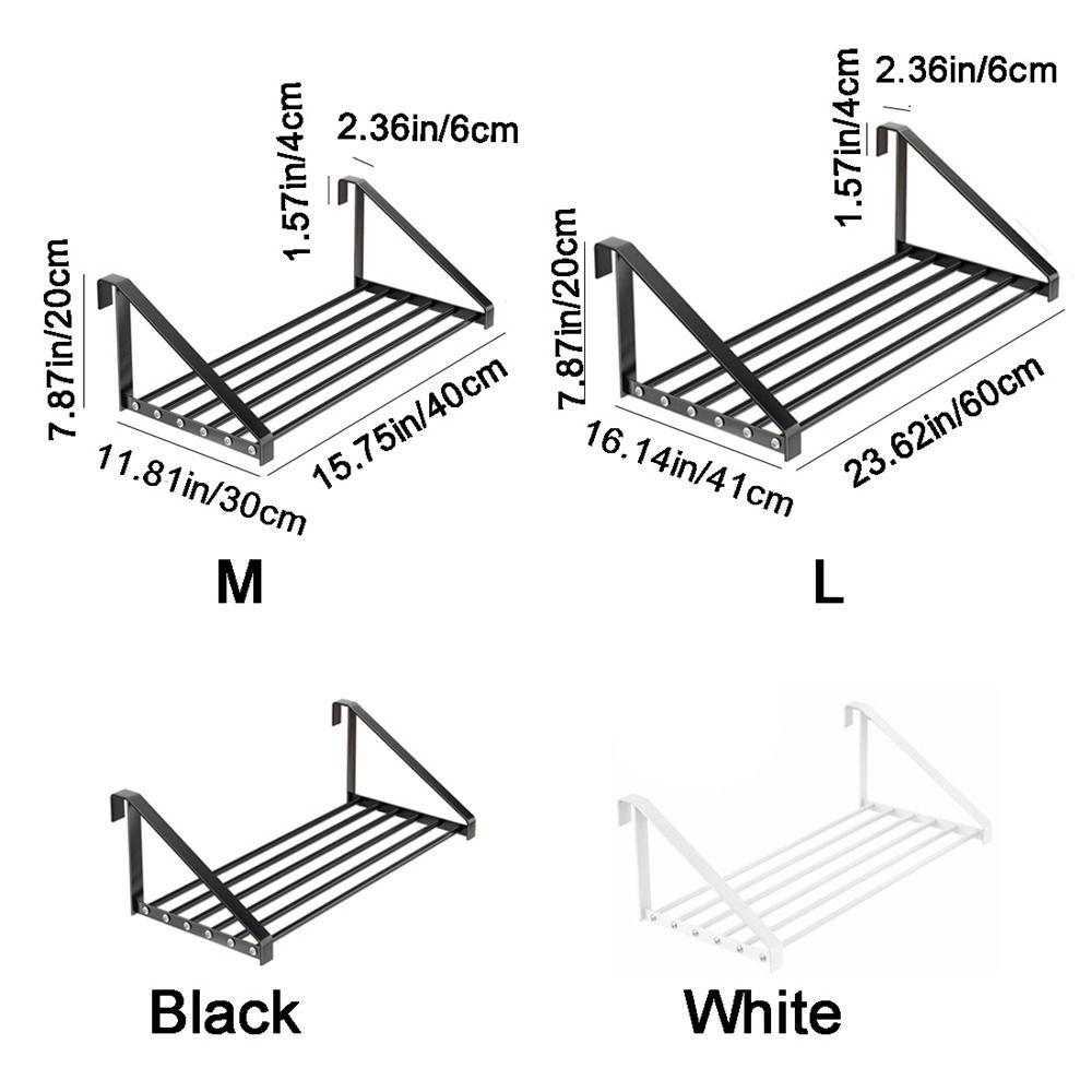 Space Saving Iron Shoe Drying Rack Wall Mounted Hanging Clothes Rack Railings Windowsill