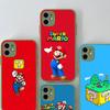 Super Game M-Mario Phone Case For IPhone 13 12 X XS MAX Pro Max 16 15 11 14 Pro Max Shockproof Matte Cover