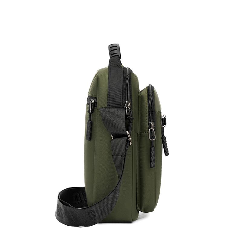 Men's Oxford Crossbody Bag Middle-Aged Sports Travel Shoulder Bag Multi-Compartment Mobile Phone Bag