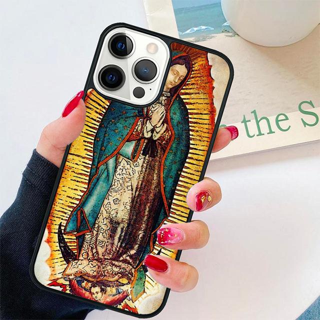 Virgen de Guadalupe Muschel für iPhone 17 Air 15 16 14 13 12 Pro Max 11 Pro Max Plus Handyhülle Cover