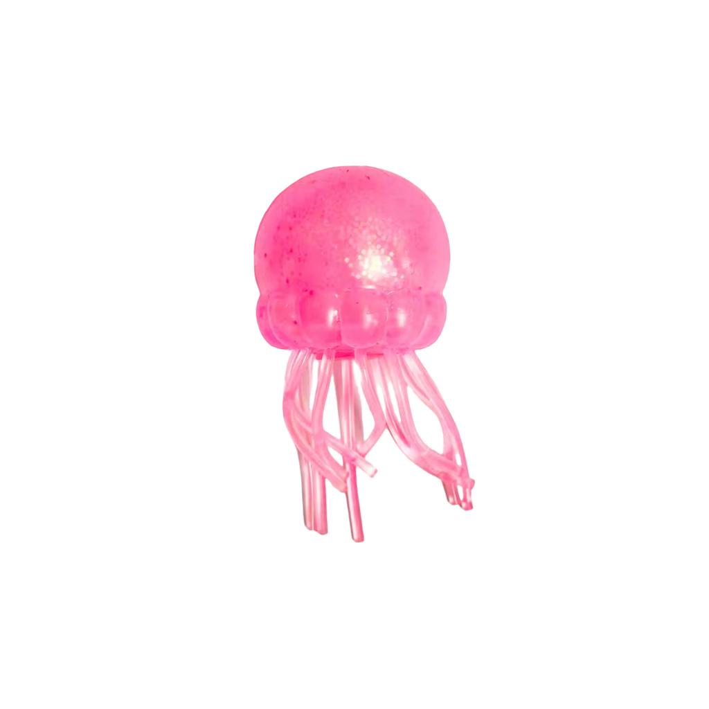 Průhledná třpytivá medúza Squishy hračka Super měkká TPR mačkací stresový míček Senzorická Fidget hračka pro úlevu od úzkosti