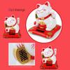 1pc Solar Powered Maneki Neko Lucky Cat Welcoming Chinese Lucky Cat Waving Hand Beckoning Fortune Cat Figurines For Home Decor