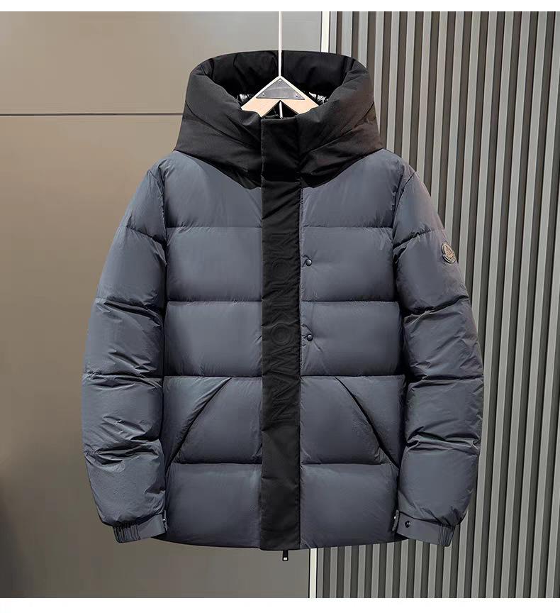 Men's Winter Fashion Stand Collar Windproof White Duck Down Jacket