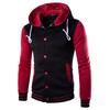 Men's Slim Fit Baseball Jacket Casual Sports Hooded Fleece Lined Button Pullover Sweatshirt With Pocket
