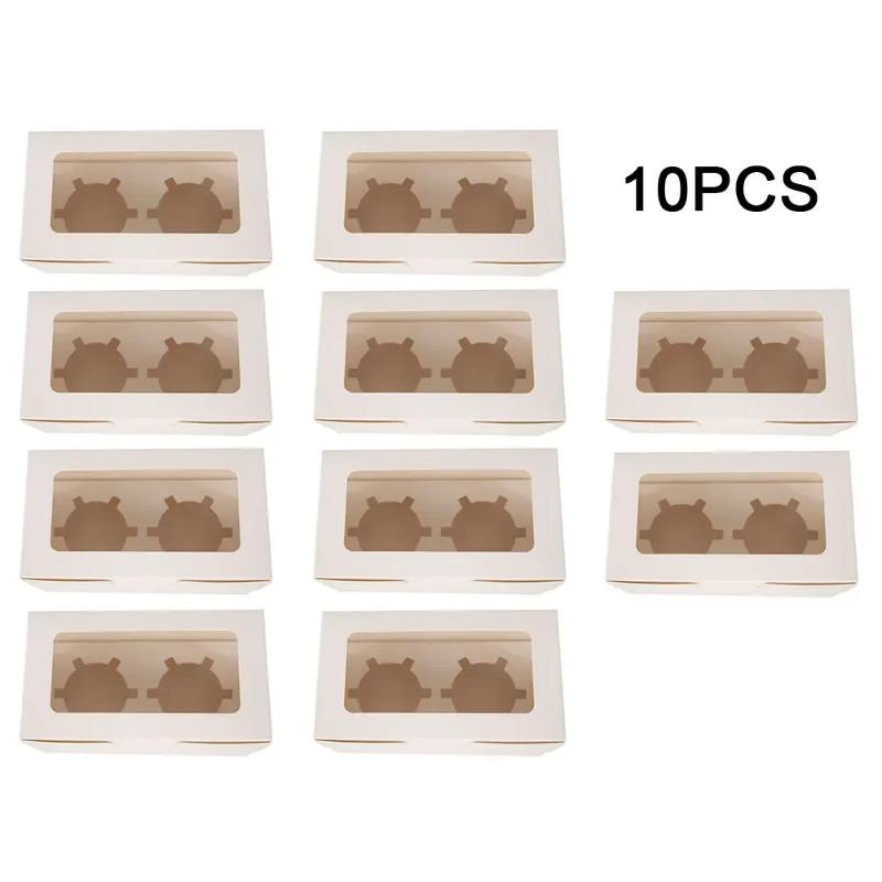 

Clear Window Cupcake Boxes with Inserts Cake Holder Carrier for Holiday Parties Baking Supplies and Special Events other