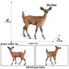 Realistic Animal Models: White Fox, White-tailed Deer, Arctic Fox Children's Gift Toys