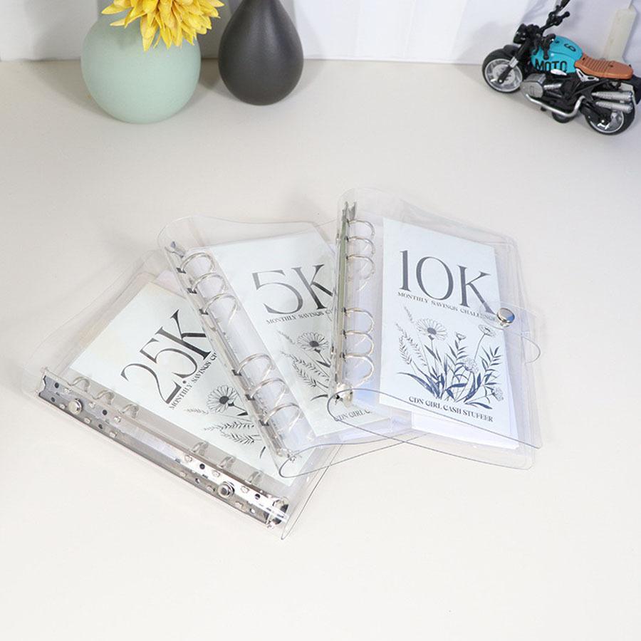Monthly Saving Challenge Binder Loose-Leaf Binder Budget Binder With Cash Envelopes Money Organizer System For Save Money