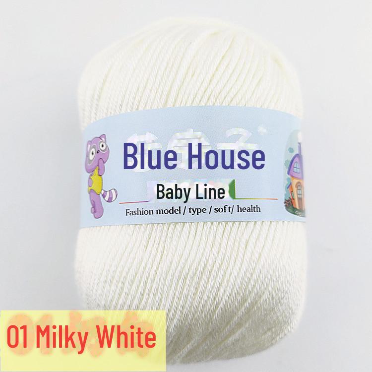 Blue Barbie Baby Yarn - 6-Strand, DIY Hand-Woven for Scarves and Slippers, Fine Hook