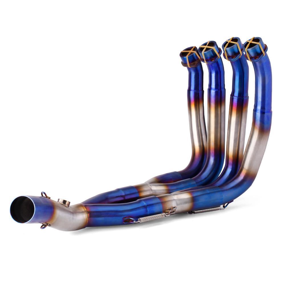 Slip On full Motorcycle Exhaust System Escape 51MM Front Tube Link Pipe Connect 51MM muffer For YAMAHA R6 2006-2016
