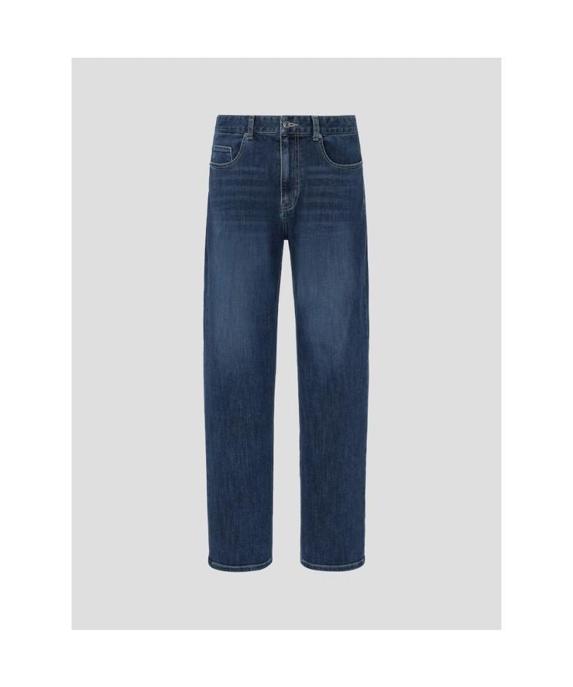 Binpolmen Comfort Fit Jersey Denim Pants Navy