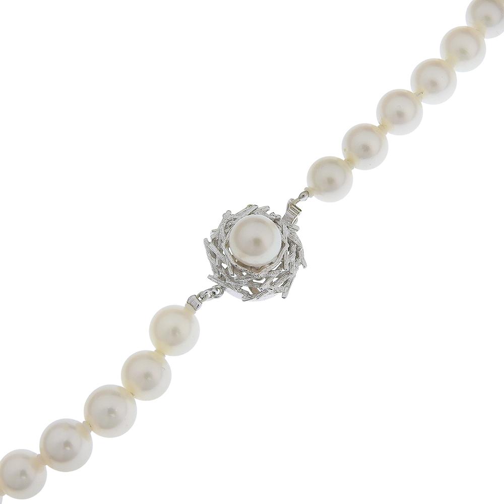 Pearl Necklace 14 white gold/Pearl 30g Women Used