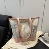 2025 New Chinese Literary and Artistic Ink Painting Small Fresh Female Shoulder Bag Large Capacity Handbag Fairy Tote Bag