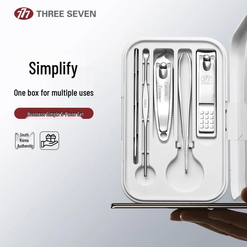 THREE SEVEN Minimalist 5-Piece Nail Clipper Set