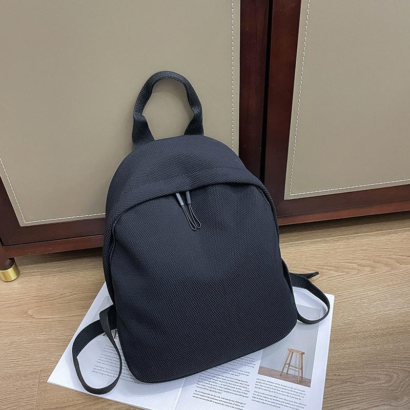 Simple Backpack Casual Commuter Backpack Large Capacity Unisex Solid Color Short Trip Outdoor Backpack School Bag