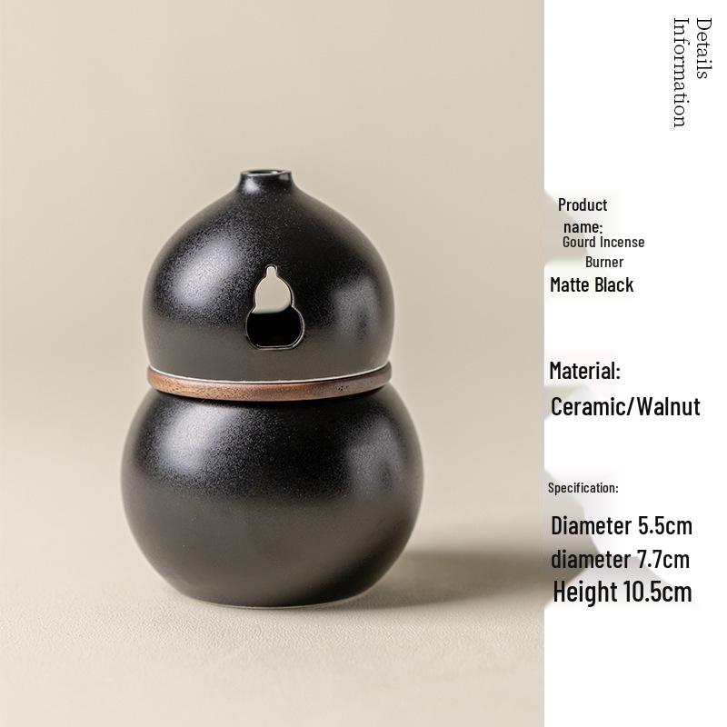 National Tide Gourd Incense Burner: Fortune & Prosperity Diffuser with Gift Box for Tea Table and Ceremony Decor.