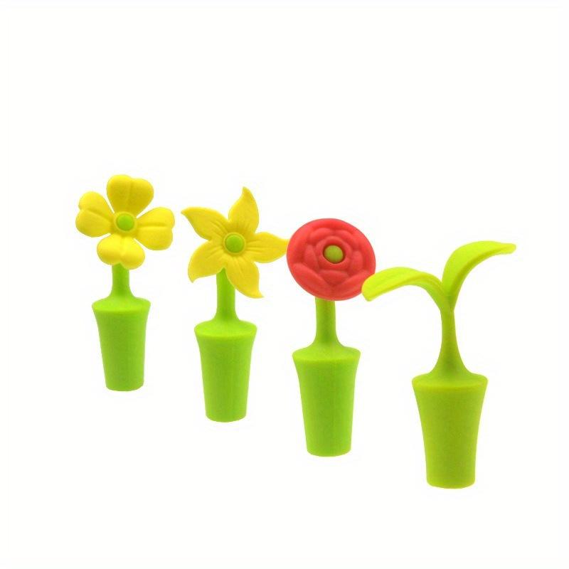 3 PEZZI Tappo per Bottiglia di Vino Rosso in Silicone Tappo per Vino Rosso Creativo Fiore Tappo per Vino in Silicone