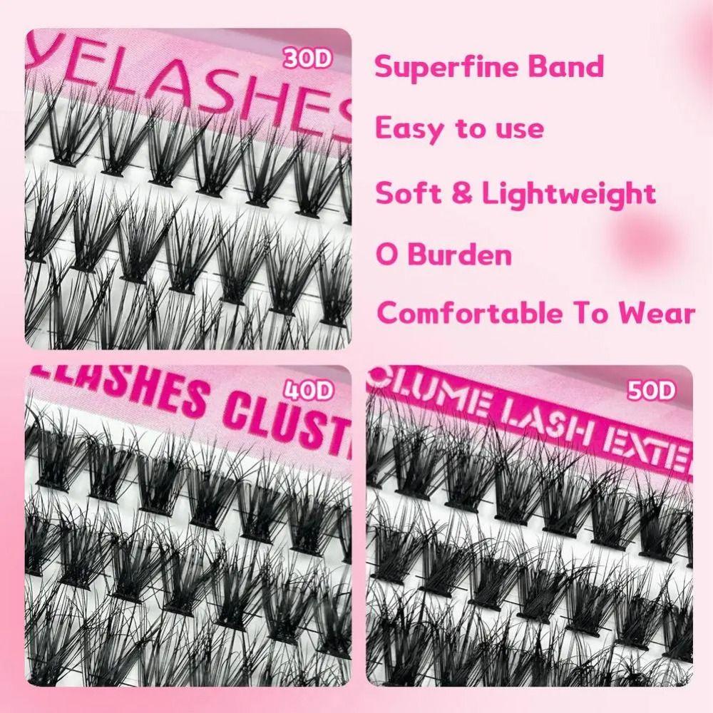Natural Look False Eyelashes 10-18mm Length DIY Lash Extension Kit  Makeup Enhancement